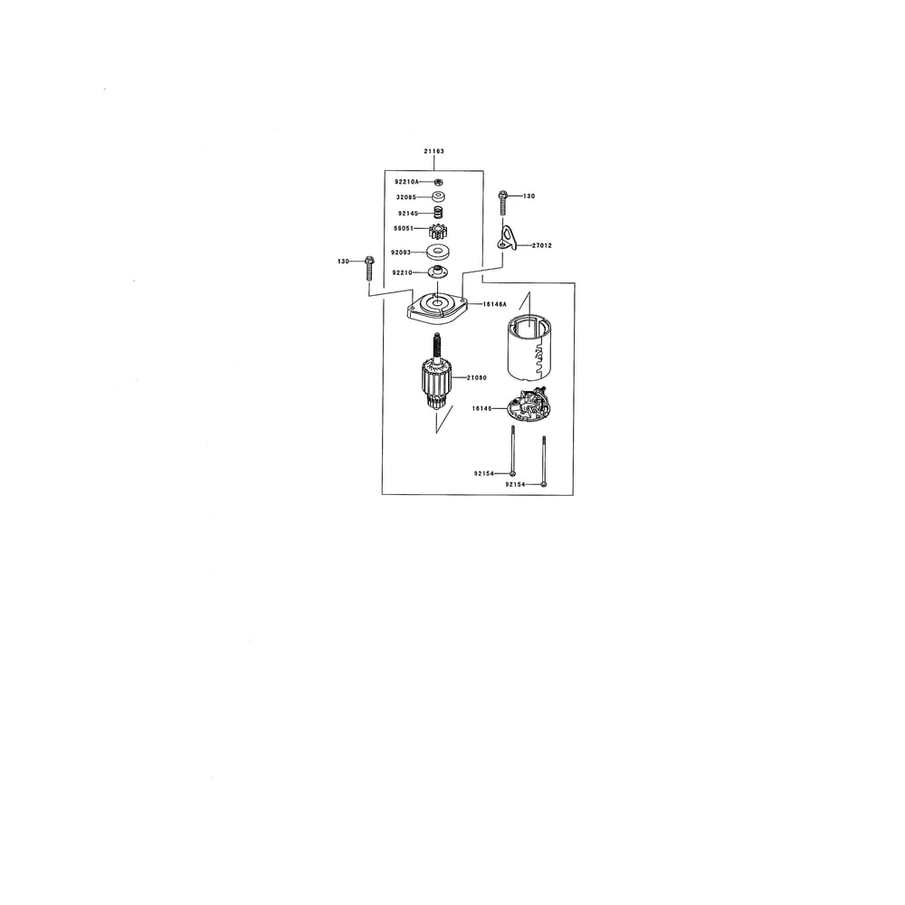 Engine >> Starter Diagram and Parts List for  Cub Cadet Lawn Tractor